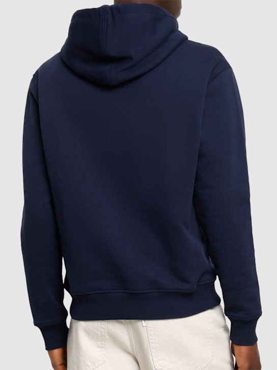 AMI Paris: ADC cotton hoodie - Midnight Blue - men_2 | Luisa Via Roma