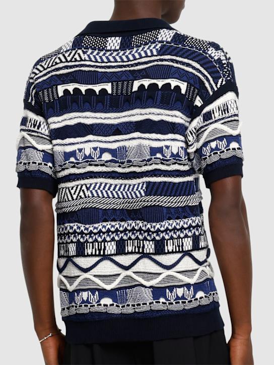Laneus: Knitted polo - Blu/Blue - men_2 | Luisa Via Roma
