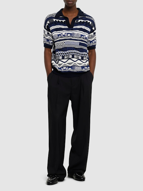 Laneus: Knitted polo - Blu/Blue - men_1 | Luisa Via Roma