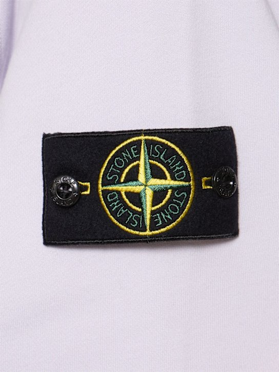 Stone Island: Crewneck cotton sweatshirt - Lilac - men_4 | Luisa Via Roma