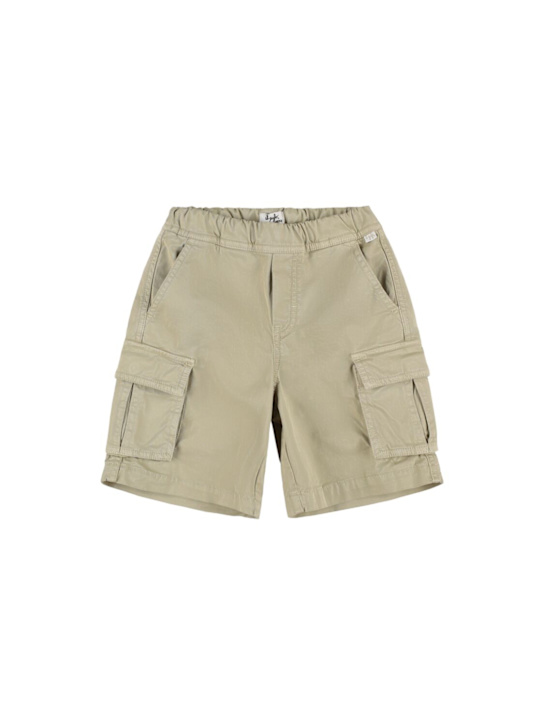 Il Gufo: Cotton gabardine shorts - Beige - kids-boys_0 | Luisa Via Roma