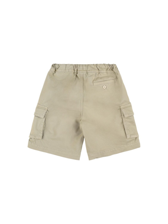 Il Gufo: Cotton gabardine shorts - Beige - kids-boys_2 | Luisa Via Roma
