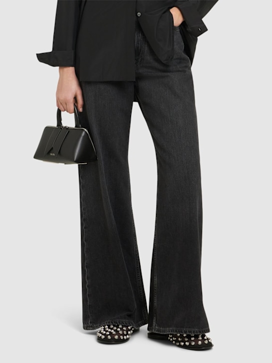 Alexander Wang: 10mm Rhodes mesh flat slippers - Black - women_1 | Luisa Via Roma