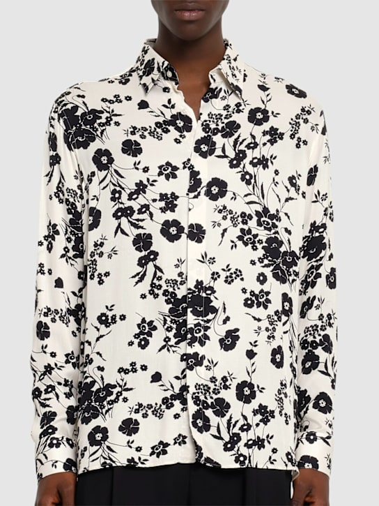 Laneus: Chambray shirt - Crema/Cream - men_2 | Luisa Via Roma