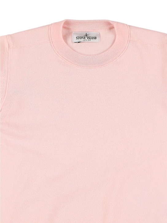 Stone Island Junior: Cotton jersey crewneck sweatshirt - Pink - kids-boys_1 | Luisa Via Roma