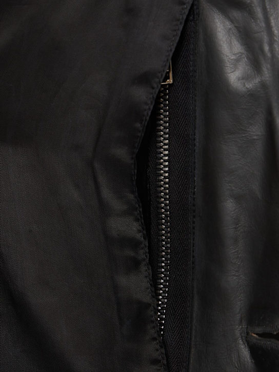 Rick Owens: Lido leather jacket - Black - men_5 | Luisa Via Roma