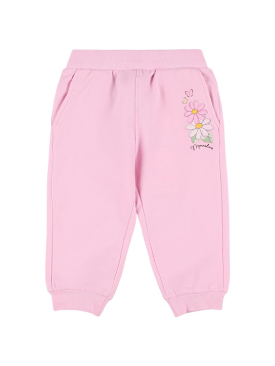 Monnalisa: Printed sweatpants - Rosa - kids-girls_0 | Luisa Via Roma