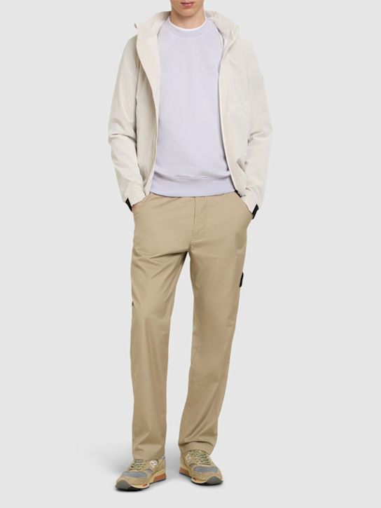Stone Island: Cotton regular fit pants - Desert - men_1 | Luisa Via Roma