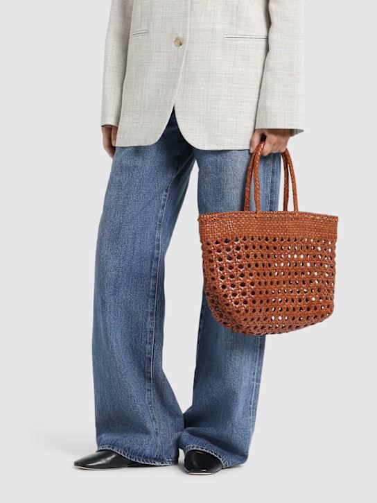 Dragon Diffusion: Cannage Kanpur leather basket bag - women_1 | Luisa Via Roma