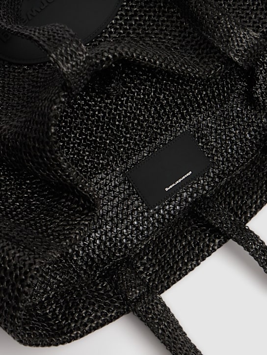 Alexander Wang: XL Punch raffia effect tote bag - Black - women_5 | Luisa Via Roma