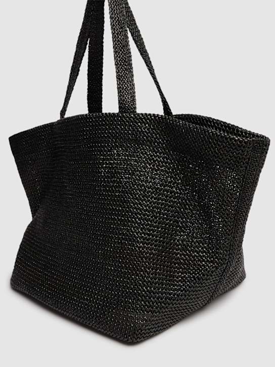 Alexander Wang: XL Punch raffia effect tote bag - Black - women_4 | Luisa Via Roma