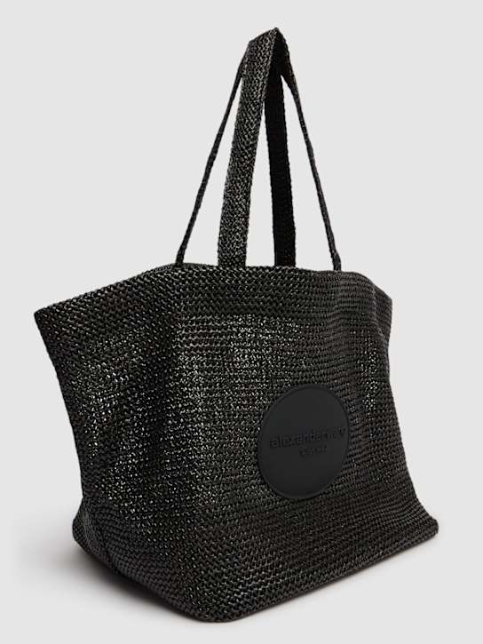 Alexander Wang: XL Punch raffia effect tote bag - Black - women_2 | Luisa Via Roma