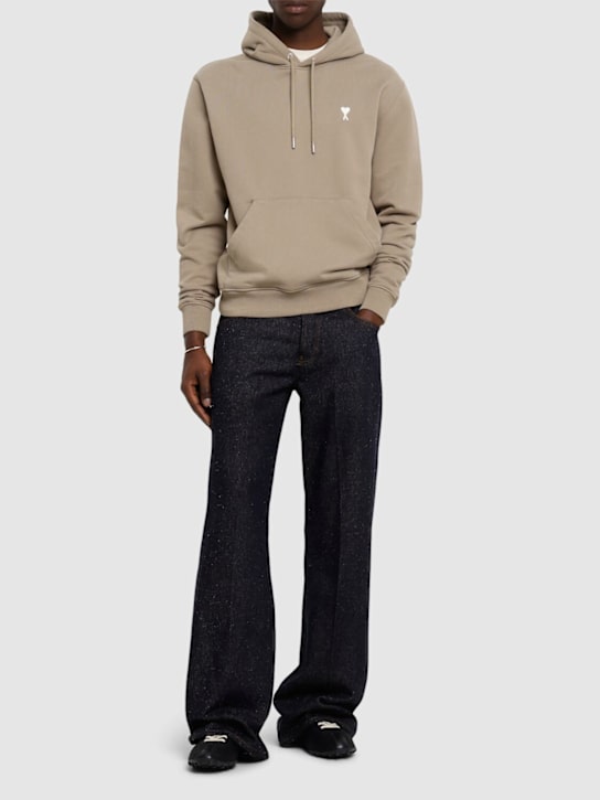 AMI Paris: ADC cotton hoodie - Laurel - men_1 | Luisa Via Roma