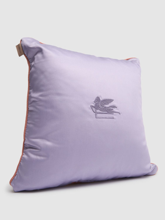 Etro: Maranta embroidered cushion - Pink - ecraft_1 | Luisa Via Roma