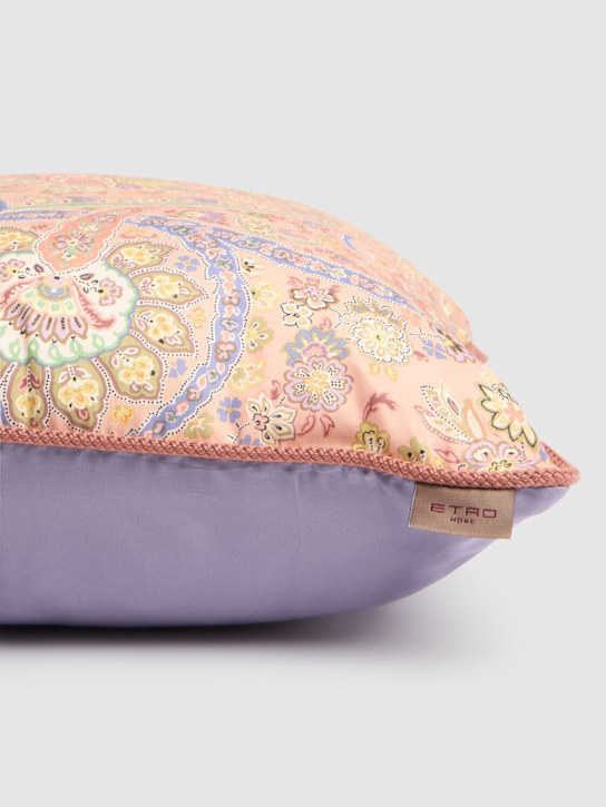 Etro: Maranta embroidered cushion - Pink - ecraft_2 | Luisa Via Roma