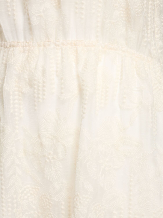 Ermanno Scervino: Vestido largo de encaje de algodón - Blanco - women_4 | Luisa Via Roma
