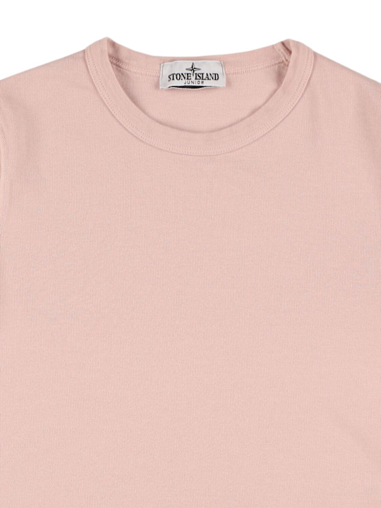Stone Island Junior: Cotton jersey crewneck sweatshirt - Pink - kids-boys_1 | Luisa Via Roma