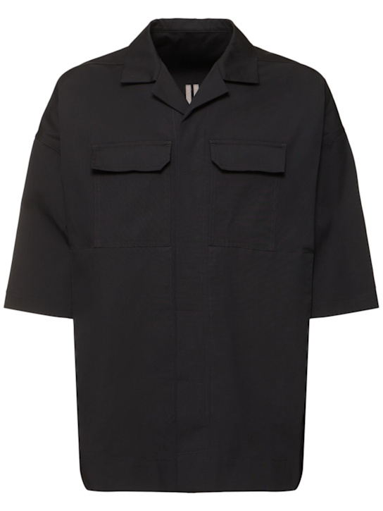 Rick Owens: Magnum tommy cotton shirt - men_0 | Luisa Via Roma