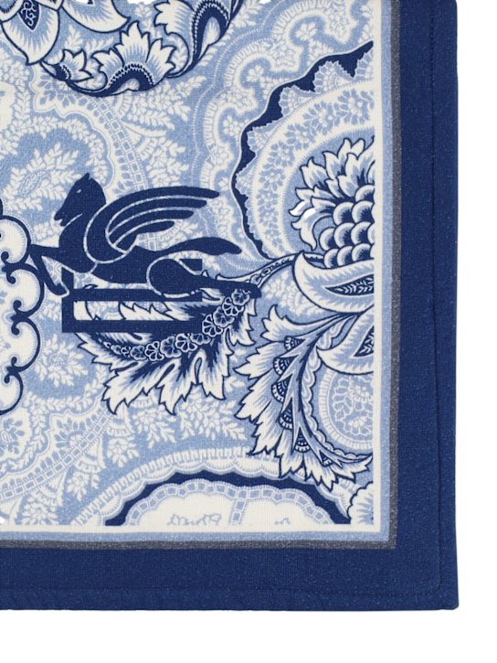 Etro: Toalla de playa Bloom - Azul - ecraft_1 | Luisa Via Roma