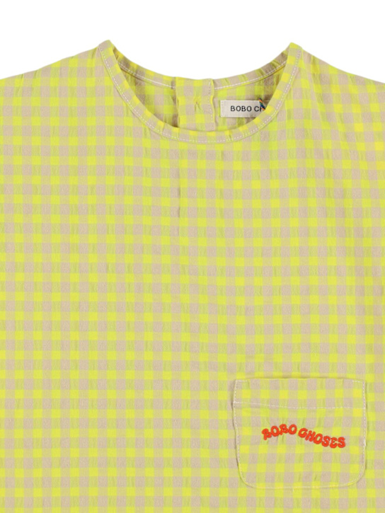 Bobo Choses: ウーブン コットンブレンドギンガムシャツ - イエロー - kids-girls_1 | Luisa Via Roma