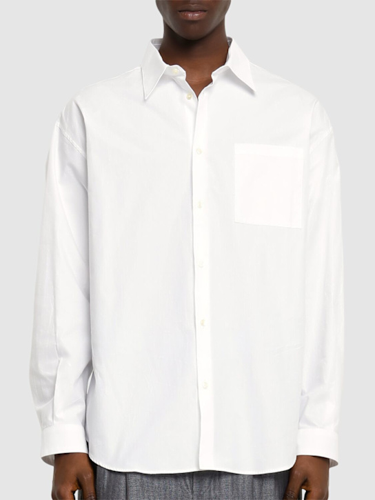 Laneus: Poplin shirt - Bianco/White - men_2 | Luisa Via Roma