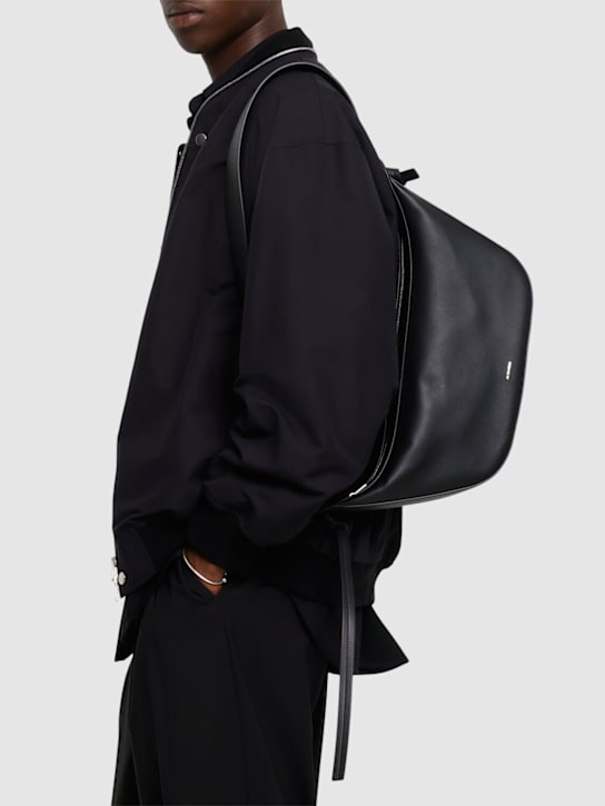 Jil Sander: Borsa in pelle - Nero - men_2 | Luisa Via Roma