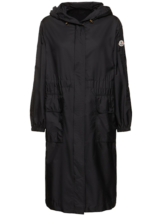 Moncler: Hiengos hooded nylon rainwear coat - women_0 | Luisa Via Roma