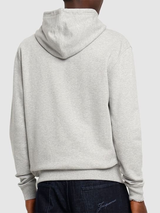 AMI Paris: ADC cotton hoodie - Heather Grey - men_2 | Luisa Via Roma