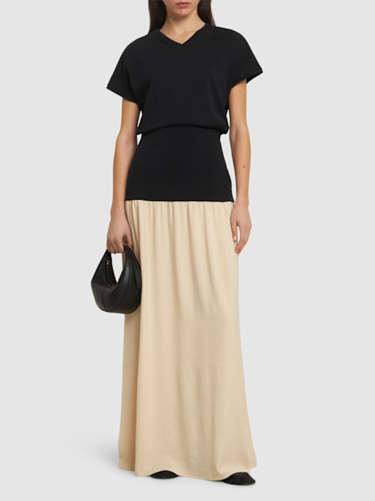 Ranee stretch georgette maxi skirt - Thumbnail 2