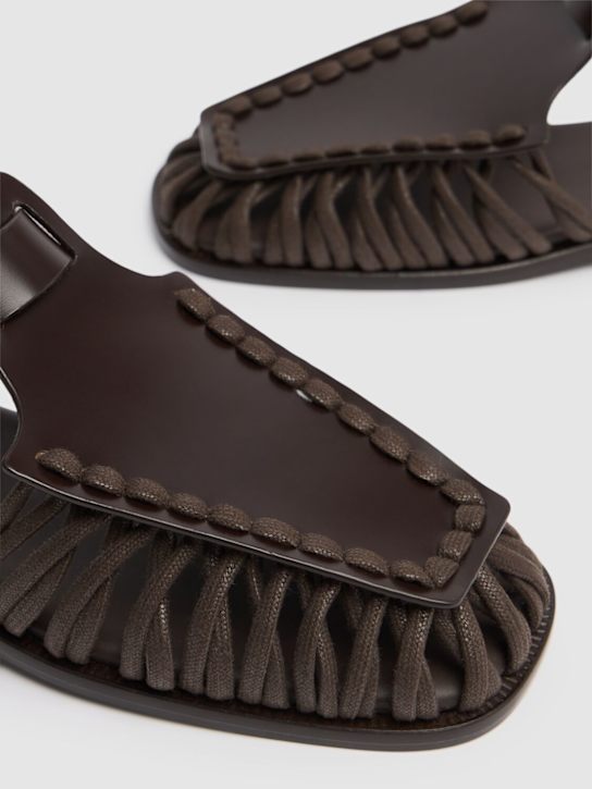 Hereu: 20mm Alaro leather sandals - Dark Brown - women_3 | Luisa Via Roma