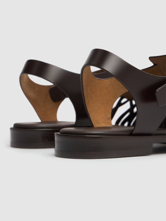 Hereu: 20mm Alaro leather sandals - Dark Brown - women_4 | Luisa Via Roma