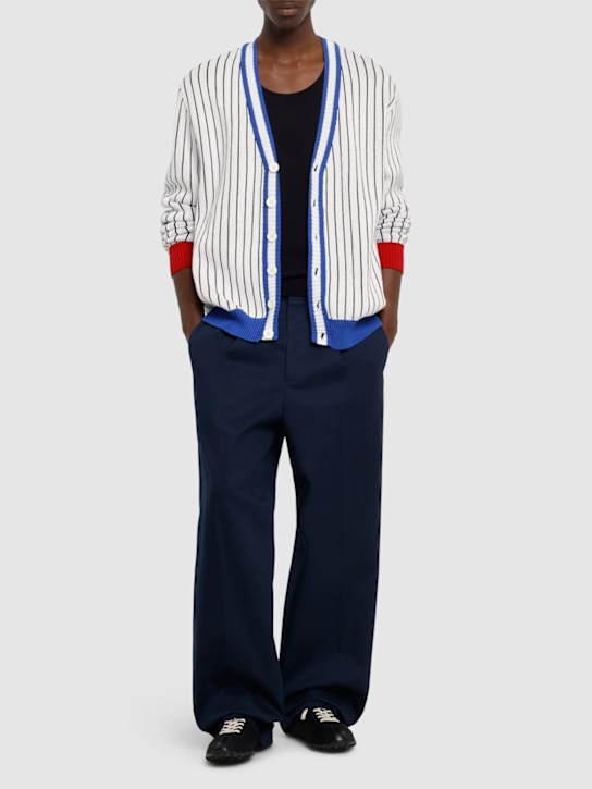 MSGM: Cotton blend pants - men_1 | Luisa Via Roma
