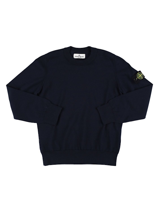 Stone Island Junior: コットンジャージースウェットシャツ - kids-boys_0 | Luisa Via Roma