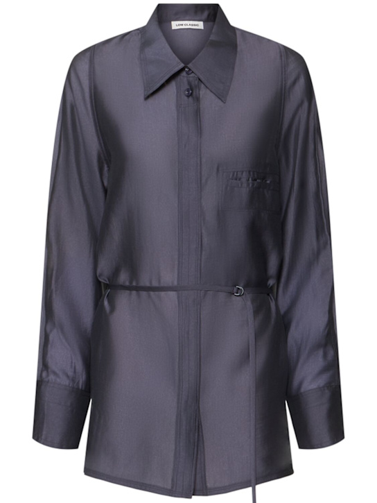 LOW CLASSIC: Sheer Tencel shirt - women_0 | Luisa Via Roma