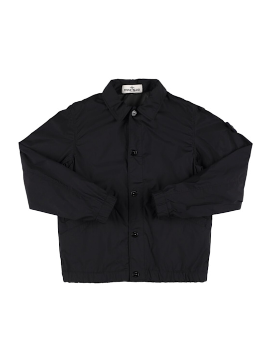 Stone Island Junior: Poly blend jacket - ブラック - kids-boys_0 | Luisa Via Roma