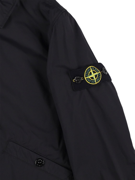 Stone Island Junior: Poly blend jacket - ブラック - kids-boys_1 | Luisa Via Roma
