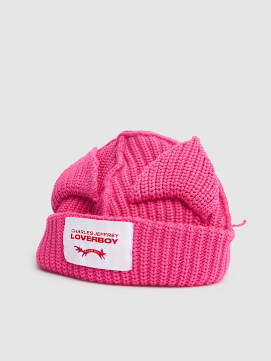Charles Jeffrey LOVERBOY: Chunky ear beanie - Pink - men_1 | Luisa Via Roma