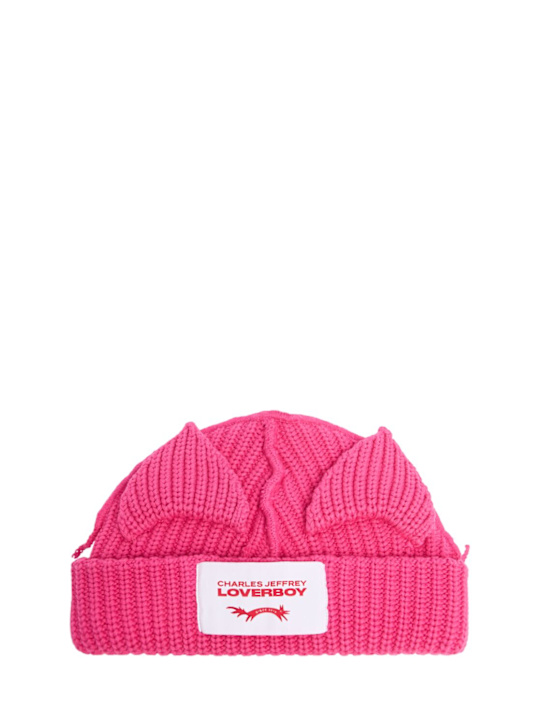 Charles Jeffrey LOVERBOY: Chunky ear beanie - Pink - men_0 | Luisa Via Roma