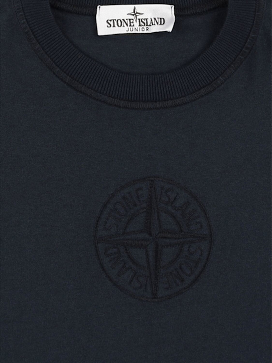 Stone Island Junior: Cotton jersey t-shirt - ブルー - kids-boys_1 | Luisa Via Roma