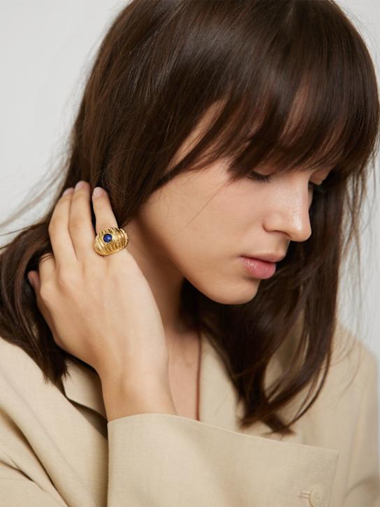 Paola Sighinolfi: Small Reef lapis lazuli ring - Gold/Blue - women_1 | Luisa Via Roma