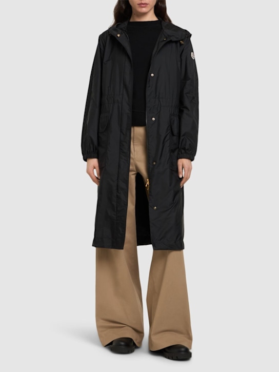 Moncler: Hiengos hooded nylon rainwear coat - women_1 | Luisa Via Roma