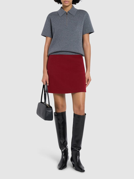 'S Max Mara: Aida wool mini skirt - women_1 | Luisa Via Roma
