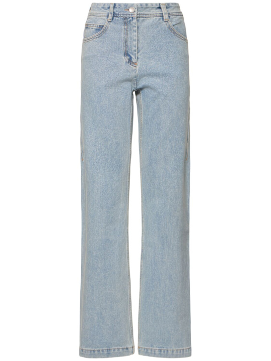 Straight fit mid rise denim jeans - Thumbnail 1