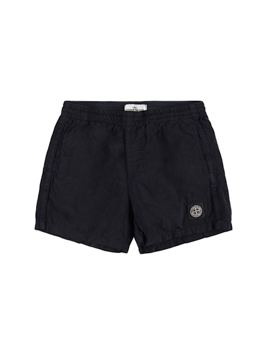 Stone Island Junior: Nylon swim shorts - Blue - kids-boys_0 | Luisa Via Roma