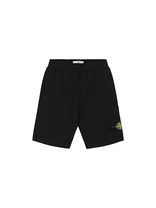 Stone Island Junior: Short cargo en coton éponge - kids-boys_0 | Luisa Via Roma