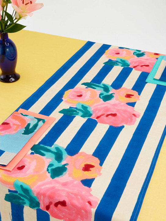 LISA CORTI: Nizam Stripes Blue doublemat - Blue - ecraft_1 | Luisa Via Roma