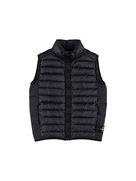 Stone Island Junior: Down vest - ブルー - kids-boys_0 | Luisa Via Roma
