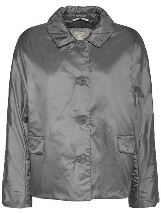 Max Mara: Greens padded waterproof jacket - women_0 | Luisa Via Roma