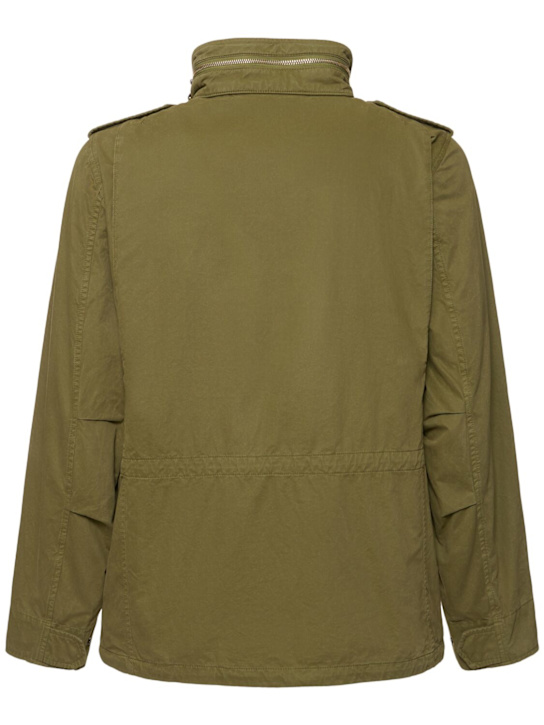 ASPESI: Unlined cotton gabardine filed jacket - Military Green - men_4 | Luisa Via Roma