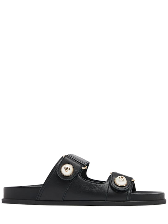 Jimmy Choo: 25mm Fayence leather sandals - women_0 | Luisa Via Roma